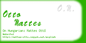 otto mattes business card